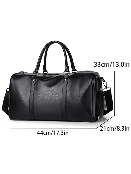 Retro Short Trip Bag – Large Capacity Sports, Motorcycle, and Training PU Waterproof Leisure Fitness Bag