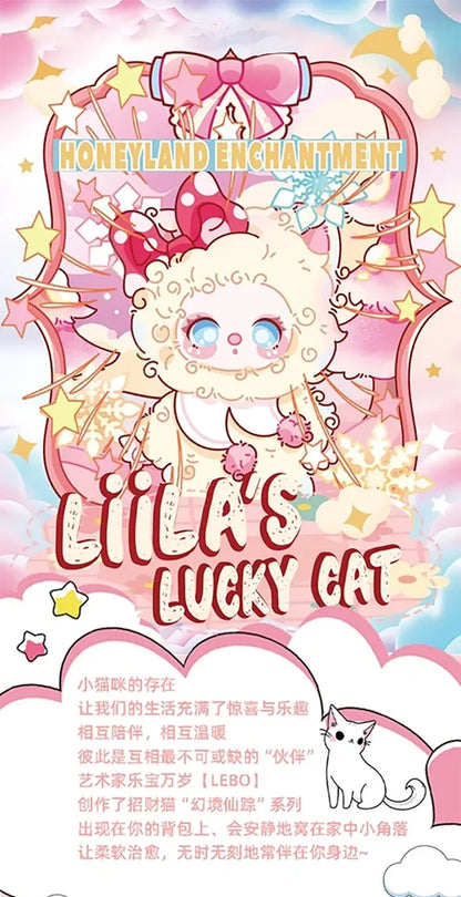 Liila Lucky Cat V3 Series Blind Box Toy – Plush Vinyl Pendant Doll, Kawaii Anime Figure Handbag Charm for Girls Gift