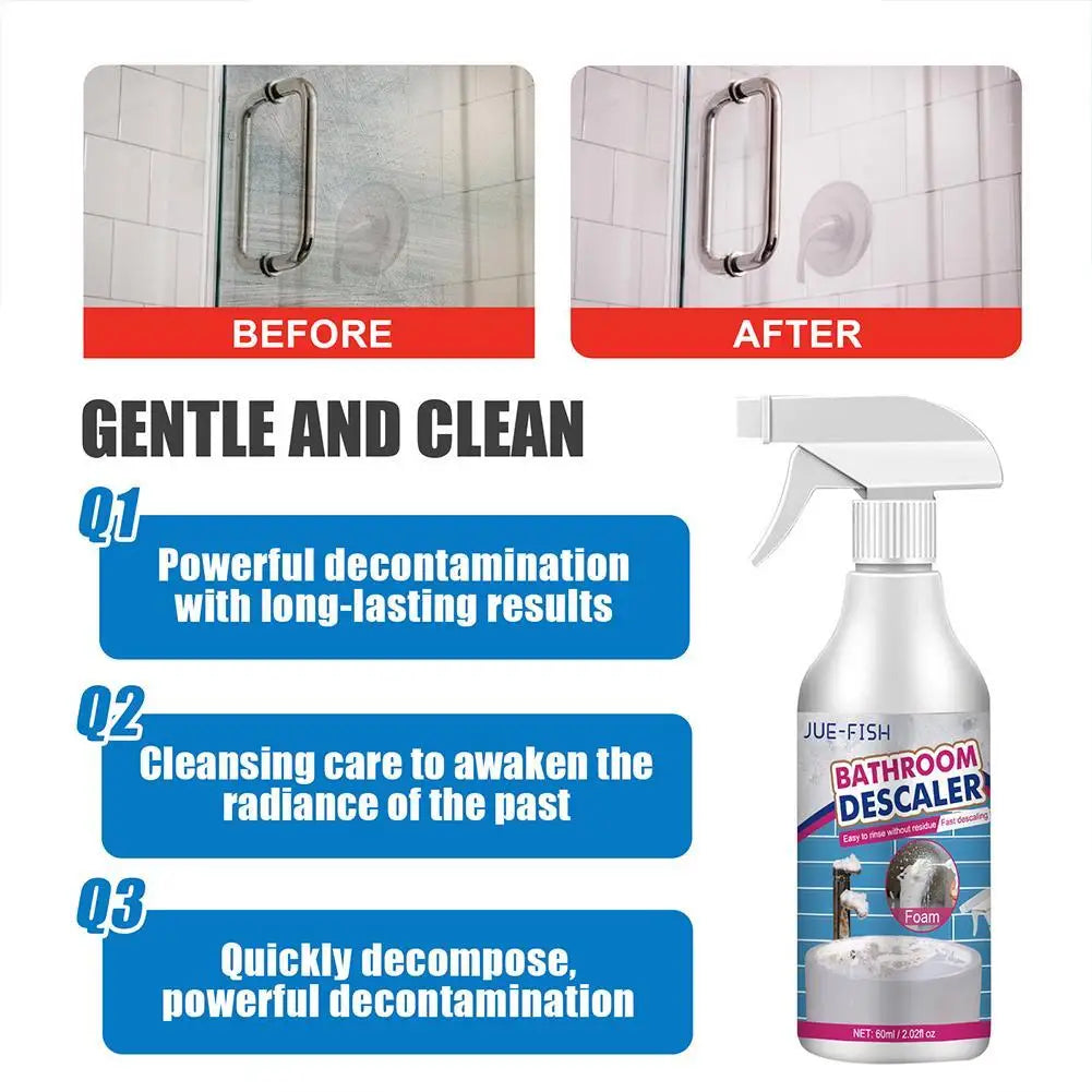 Powerful Bathroom Descaling Spray - Stubborn Stain, Rust, and Limescale Remover for Showerheads, Bathtubs, and Toilets