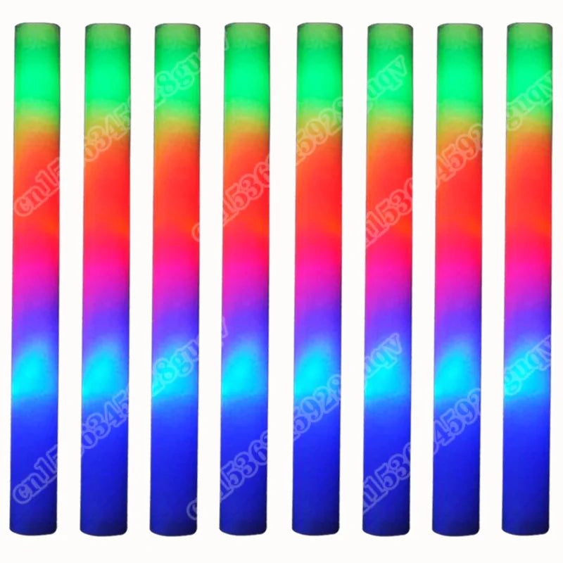 30Pcs Foam Glow Sticks – Colorful LED Flashing Glow Sticks with 3 Modes for Parties, Weddings & Concerts