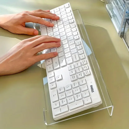 Acrylic Keyboard Stand – Compact Desktop Lifter for Keyboard & Mini PC, Durable Mixed Color Desk Organizer Support Bracket