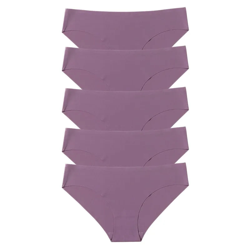 TrowBridge 5PCS Women's Seamless Panties Set – Comfortable Sport Briefs, Soft Breathable Lingerie Underwear