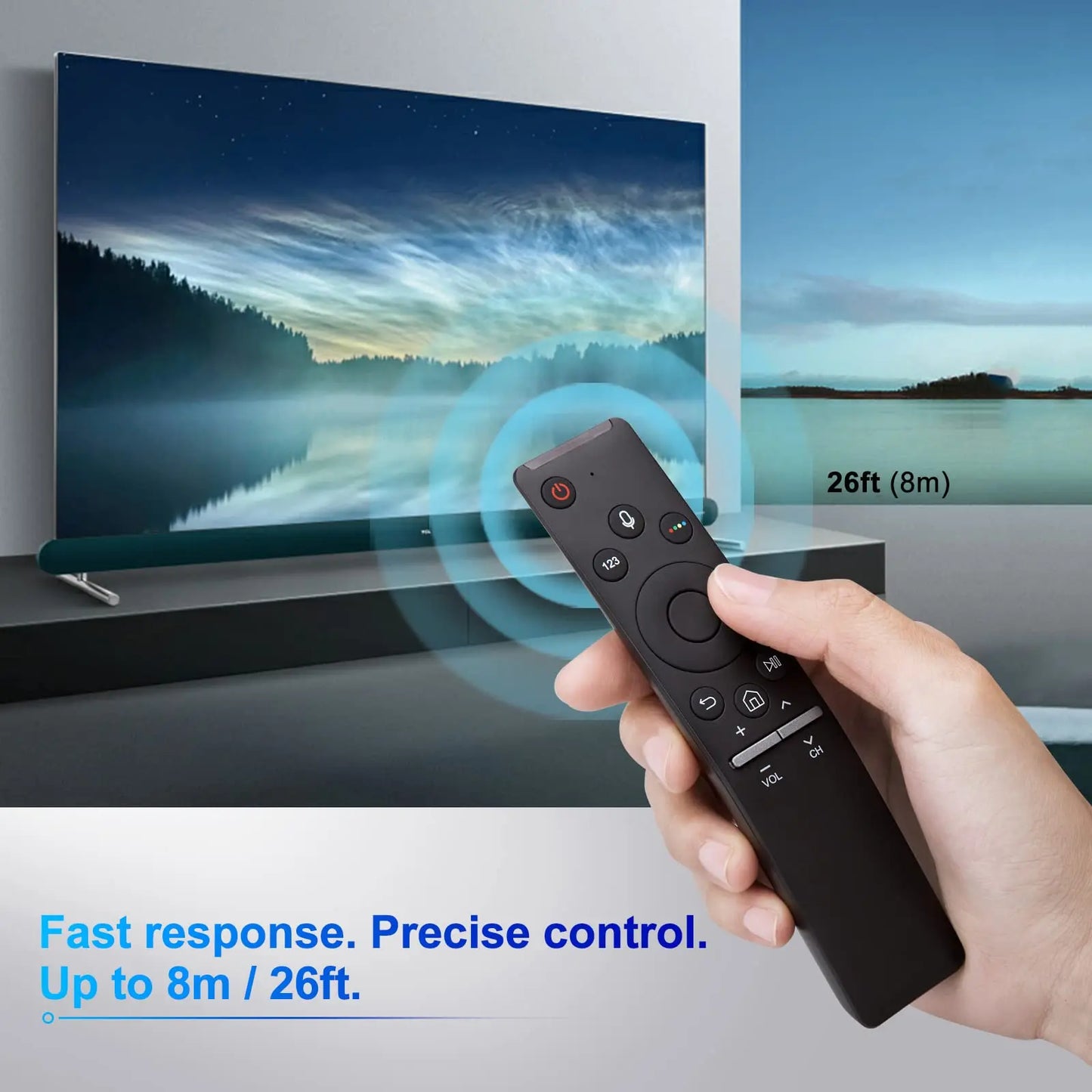 Universal Voice Remote Control for Samsung Smart TV: BN59-1266A Replacement Remote with Voice Function for All Samsung TVs