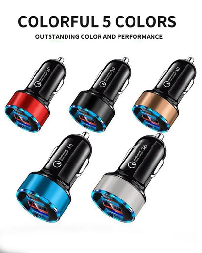 JMGC001A Intelligent Dual USB Car Charger - Multifunctional with Digital Display for Vehicle Charging