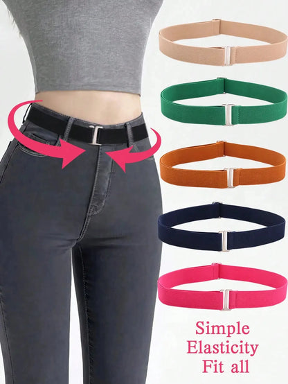 Women’s Adjustable Elastic Pants Belt – Comfortable One-Size Anti-Slip Waistband, Fits Most