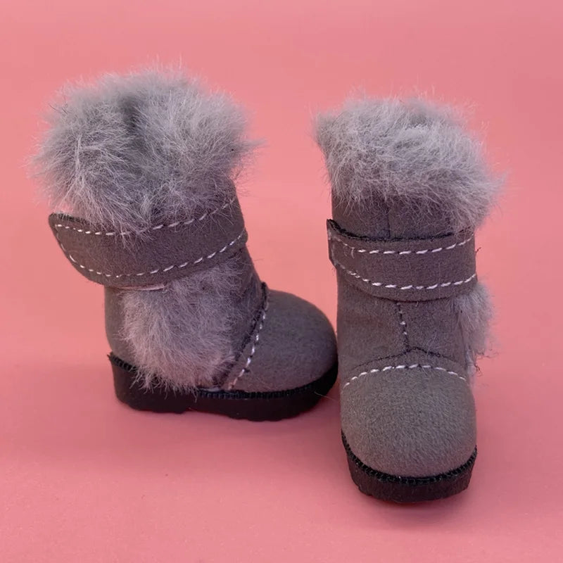 Tilda 3.2cm Doll Boots – 1/8 Mini Leather Shoes for Blythe, Azone & BJD Dolls, Casual Doll Accessories