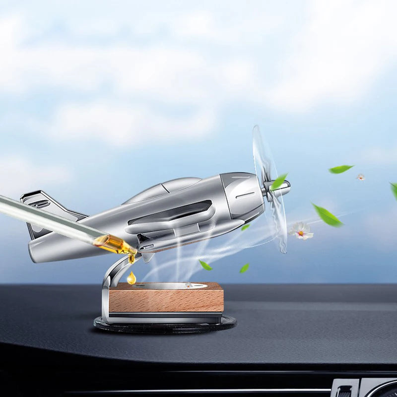 Car Interior Solar Airplane Model – Center Console Decoration & Air Freshener Accessory