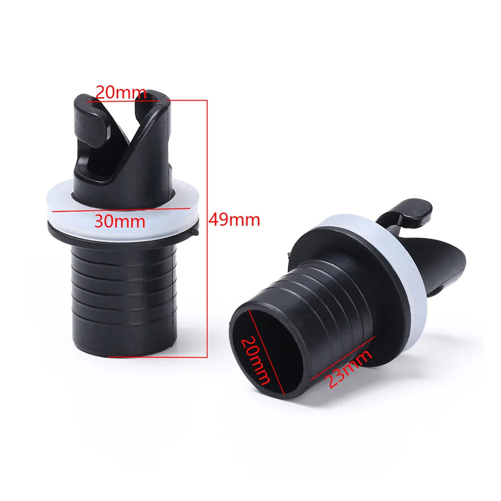 Water Sports Inflatable Boat Connector – PVC Nylon Air Valve Caps, Screw Hose Adapter & Raft Foot Pump for Fishing Kayak Accessories