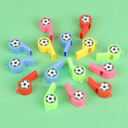 24PCS Colorful Soccer Whistles for Kids – Football Party Favors, Goody Bag & Pinata Fillers, Fun Gifts for Boys & Girls