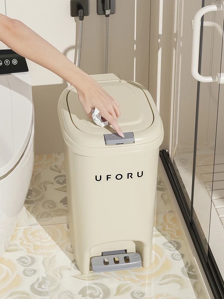 10L/20L Double Pedal Trash Can – Large Capacity Kitchen & Bathroom Bin with Lid, Foot/Push Type