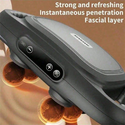 Six-Head Fascia Gun Massager — Professional Wireless Muscle Relaxation for Back & Waist, Deep Tissue High-Frequency Vibration
