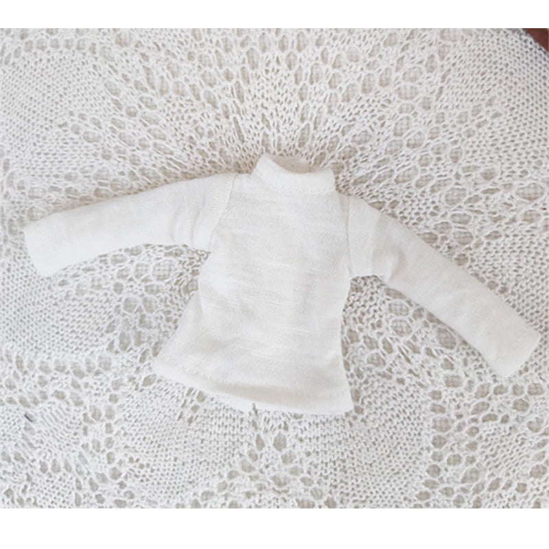 Casual Blythe Doll Clothes – Romper, Plaid Pants & Long Sleeve Top for Licca, Azone, OB24/OB27 Dolls