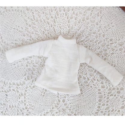 Casual Blythe Doll Clothes – Romper, Plaid Pants & Long Sleeve Top for Licca, Azone, OB24/OB27 Dolls