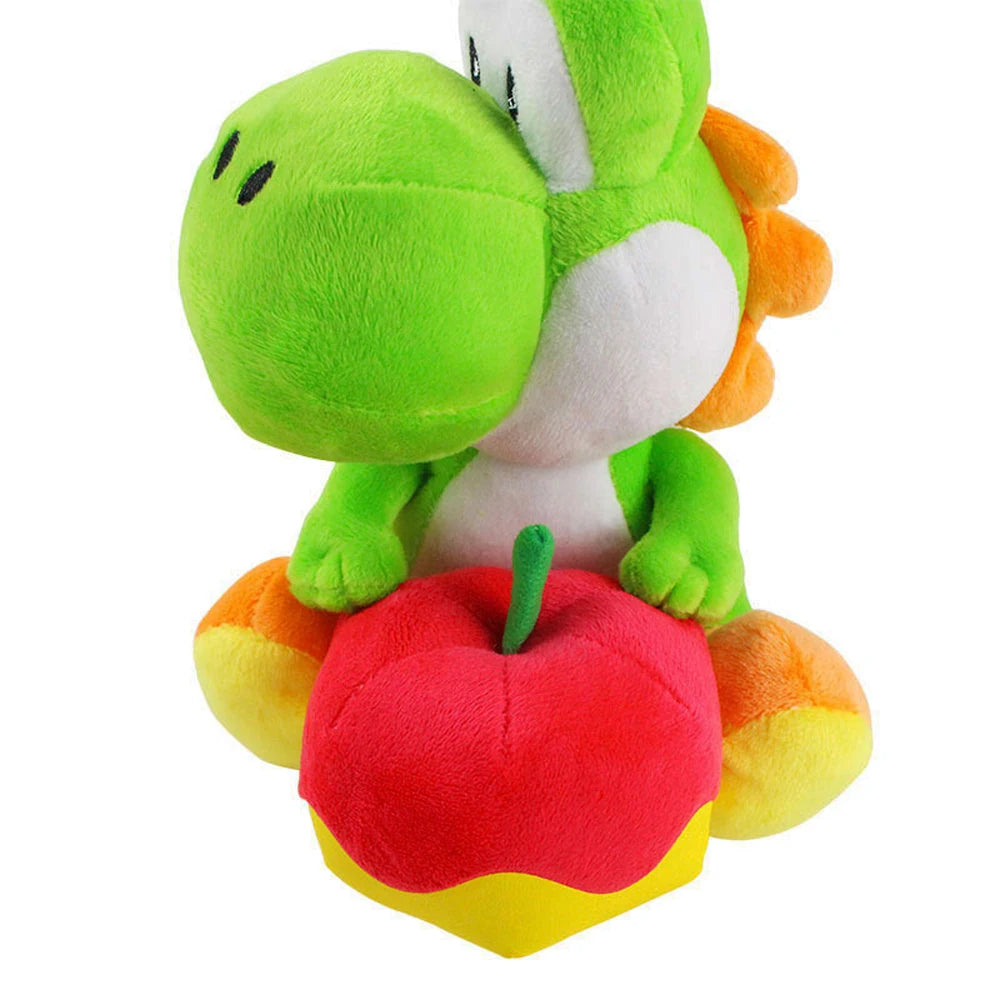 18cm Yoshi Plush Doll — Yoshi with Apple Stuffed Figure Toy