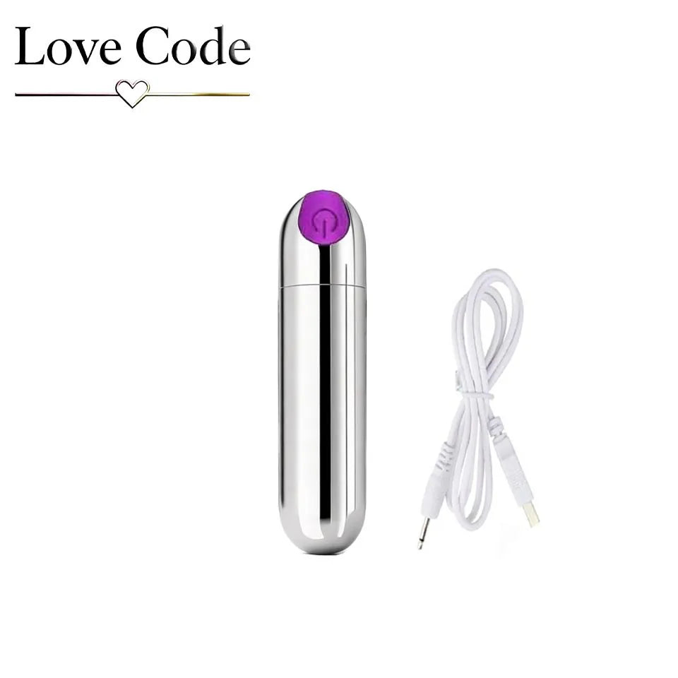USB Rechargeable Mini Bullet Vibrator - 10 Speed Clitoral & G Spot Massage Stimulator for Women