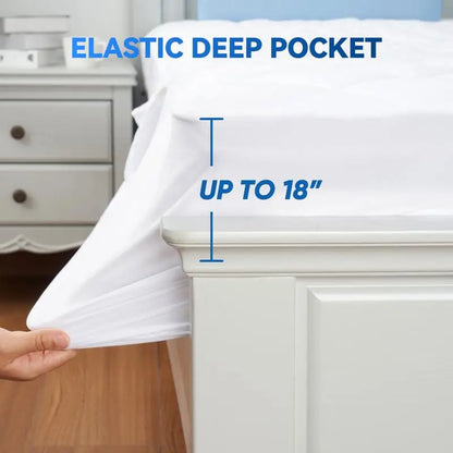 Electric Heating Mattress Cover — Dual Control, Soft Fabric, Adjustable Temperature, Queen Size Bed Warmer