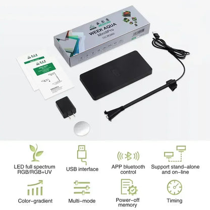 WEEK AQUA USB Aquarium Light - Full Spectrum LED Plant Grow Lamp for Nano Fish Tank & Aquascape