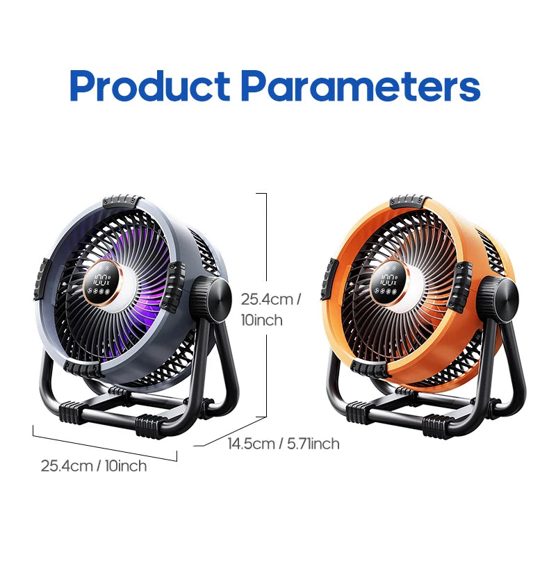 New 6-in-1 Multifunctional Desktop & Camping Fan — 20000mAh Outdoor Air Circulator with 4-Speed Wireless Tent & Ceiling Fan