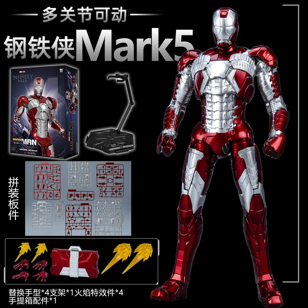 1:7 Original FondJoy Iron Man Action Figures – MK42, MK43, MK5, MK6, MK7 DIY Model, Tony Stark Legend Collection Toy for Kids Gift