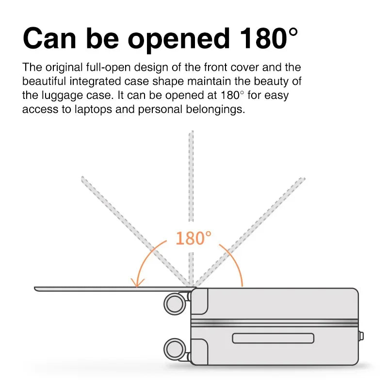 Mixi Aluminum Frame Carry-On Suitcase — Patent Design Rolling Luggage for Cabin, 18/20/24 Inch M9260