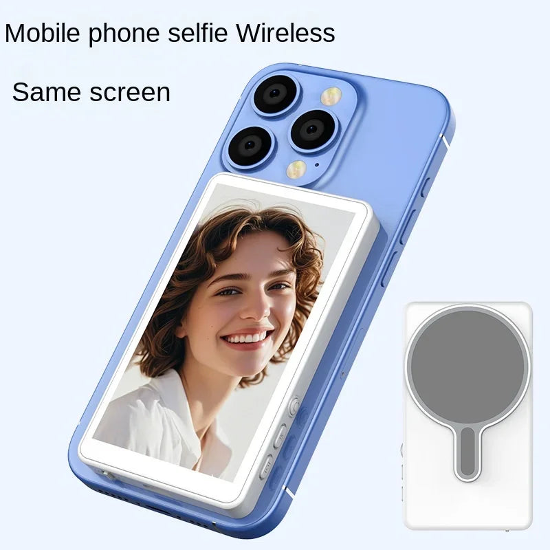Wireless Magnetic Selfie Monitor Screen - Smartphone Vlog, Live Stream & Video Recording Tool
