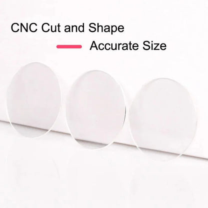 20mm-45mm Round Watch Crystal Glass Lens - 1mm Thickness Flat Replacement Mirror for Smart Watch Wristwatch Repair