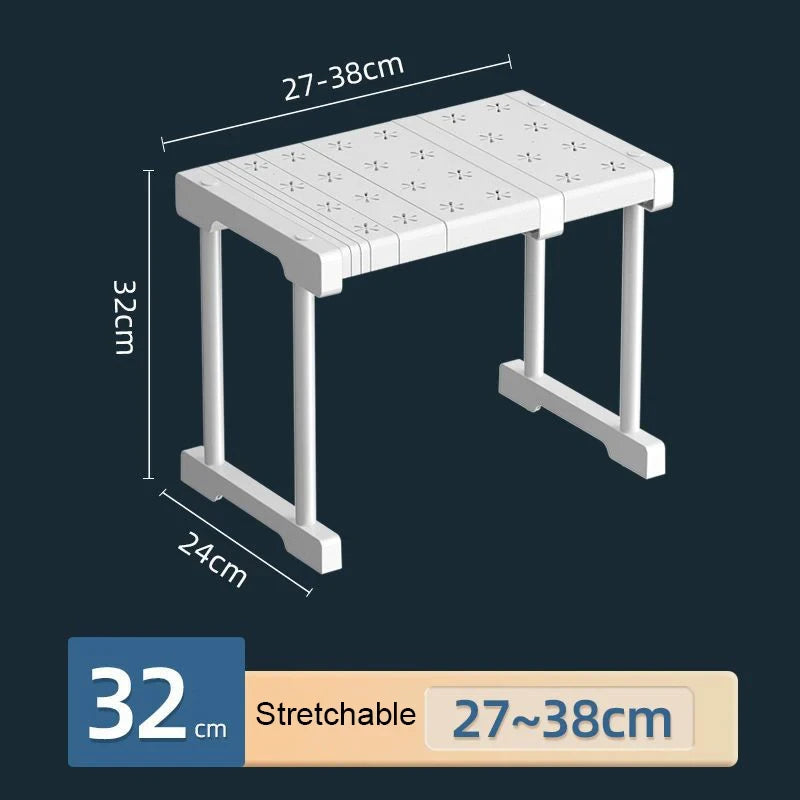 Closet Shelf Wardrobe Organizer – Stackable Telescopic Adjustable Divider, Punch-Free Clothes Storage Rack