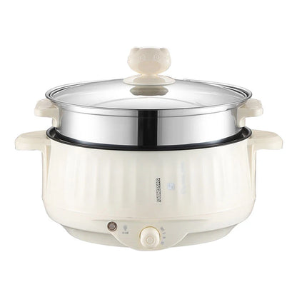 220V Electric Multi Cooker Pot - Single & Double Layer Non-Stick Rice Cooker Hot Pot for 1-2 People Household Cooking