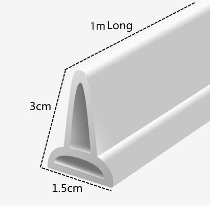 1–2M Silicone Shower Water Stopper - Bathroom Water Retaining Barrier for Wet-Dry Separation and Flood Prevention