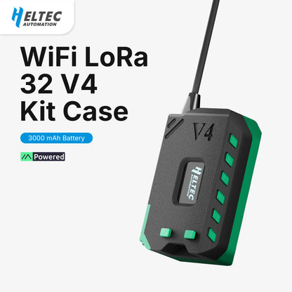 Heltec V4 Meshtastic WiFi LoRa 32 Development Board Kit - ESP32 SX1262, 3000mAh Battery, Soft Antenna, Solar Powered BLE Case Set