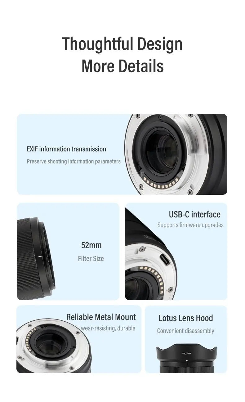 Viltrox 56mm F1.7 Auto Focus APS-C Lens – For Fuji X, Nikon Z, Sony E Mount Mirrorless Cameras