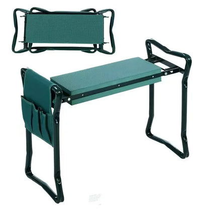 Foldable Garden Kneeling Stool & Tool Kit – Portable Gardening Seat & Kneeling Pad for Outdoor Planting