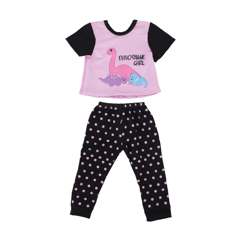 Doll Clothes Multi-Style Daily Set – Pajamas & Home Wear for 43cm Born Baby Dolls & 18-Inch American Dolls, Our Generation Toy Gift