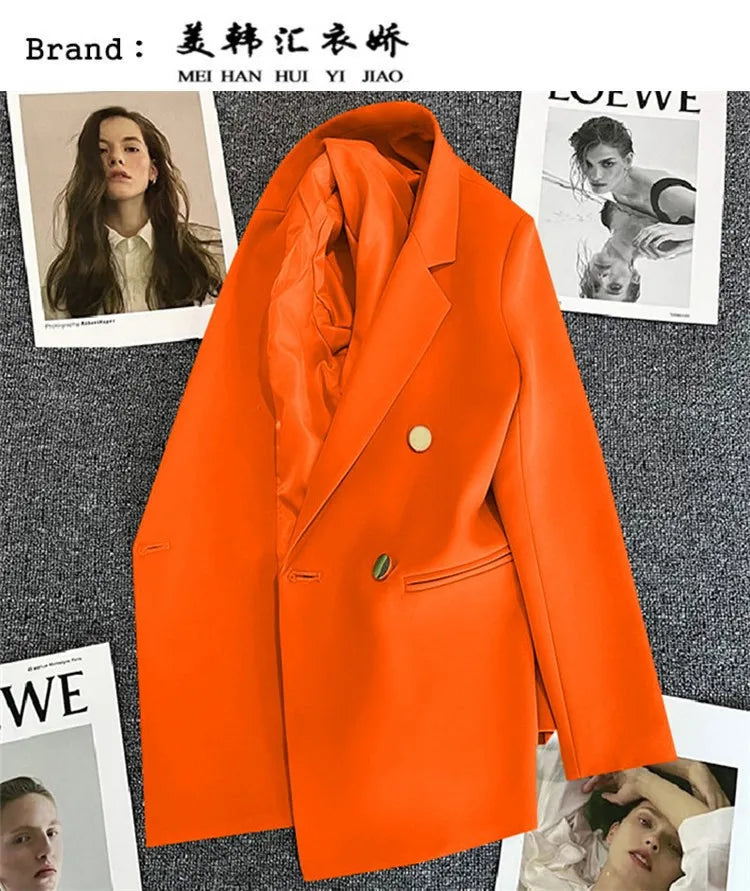 2023 Women's Elegant Single Button Blazer – Slim Fit Long Sleeve Office Jacket for Autumn & Winter