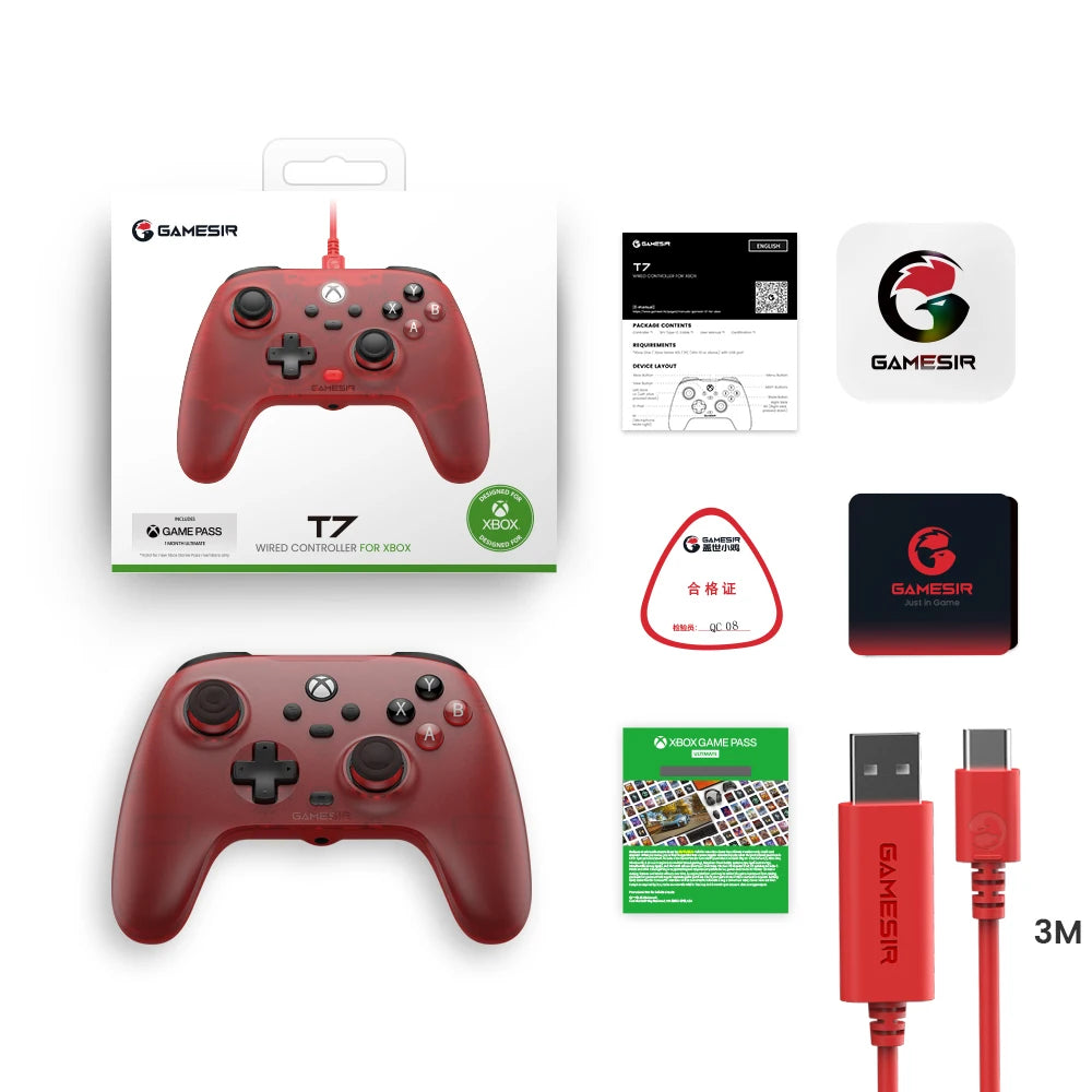 GameSir T7 Wired Xbox Controller – Gamepad for Xbox Series X/S & Xbox One with Hall Effect Joystick Trigger