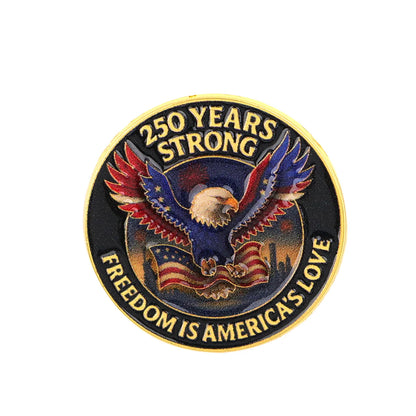 250th Anniversary Eagle Enamel Pin - Patriotic USA Lapel Badge Brooch for Backpacks, Clothing, and Gifts
