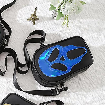 Halloween Ghost Crossbody Bag — Skull Shoulder Bag for Women & Girls, Y2K Punk Hiphop Skeleton Handbag