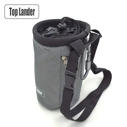 Waterproof Rock Climbing Chalk Bag: Magnesia Sack with Pocket for Outdoor Bouldering | Climbing Equipment Essential