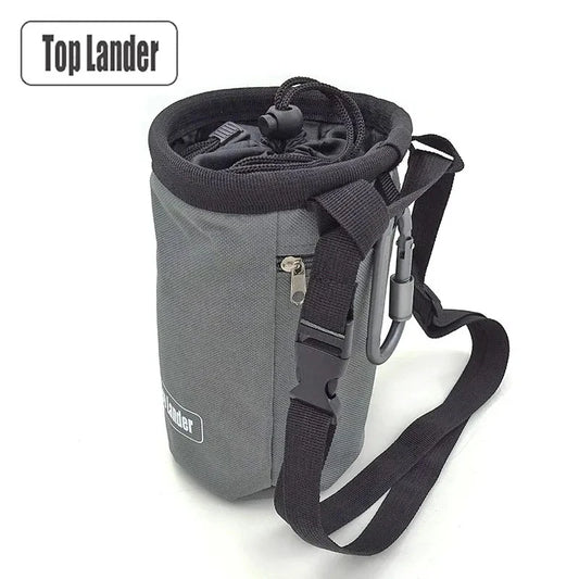 Waterproof Rock Climbing Chalk Bag: Magnesia Sack with Pocket for Outdoor Bouldering | Climbing Equipment Essential
