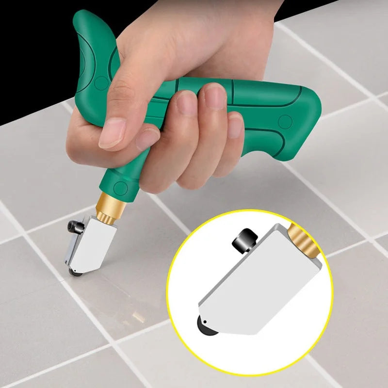 Professional Diamond Glass Cutter: Manual Tile Cutting Tool for Glass, Ceramic Tile - DIY Tile Cutting Tools