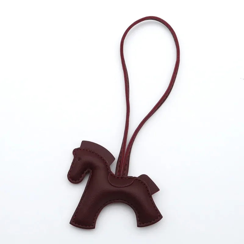 Fashion Horse Keychain - PU Leather Horse Charm for Car Keys, Handbags & Gifts