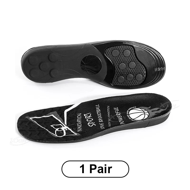 Spring Silicone Gel Insoles - Elastic Cushioning Sport Shoe Inserts for Basketball