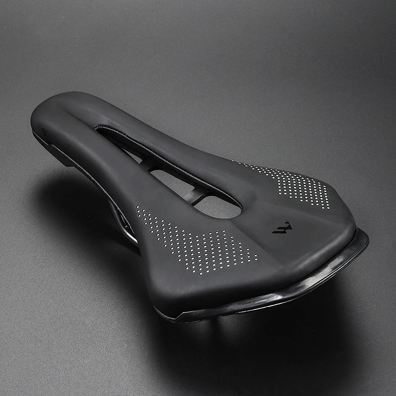 WEST BIKING Ultralight Road Bike Saddle | MTB Short Nose Bicycle Seat | PU Leather Hollow Prostatic Saddle | Bicycle Parts