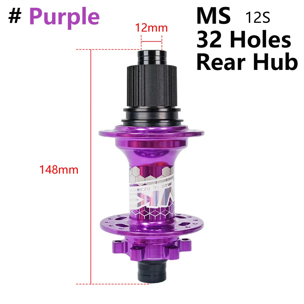 BOOST MTB Bicycle Hub - 148x12mm Aluminium Bike Hub 6 Pawls 120 Click HG XD Micro Spline 32H 8-12 Speed
