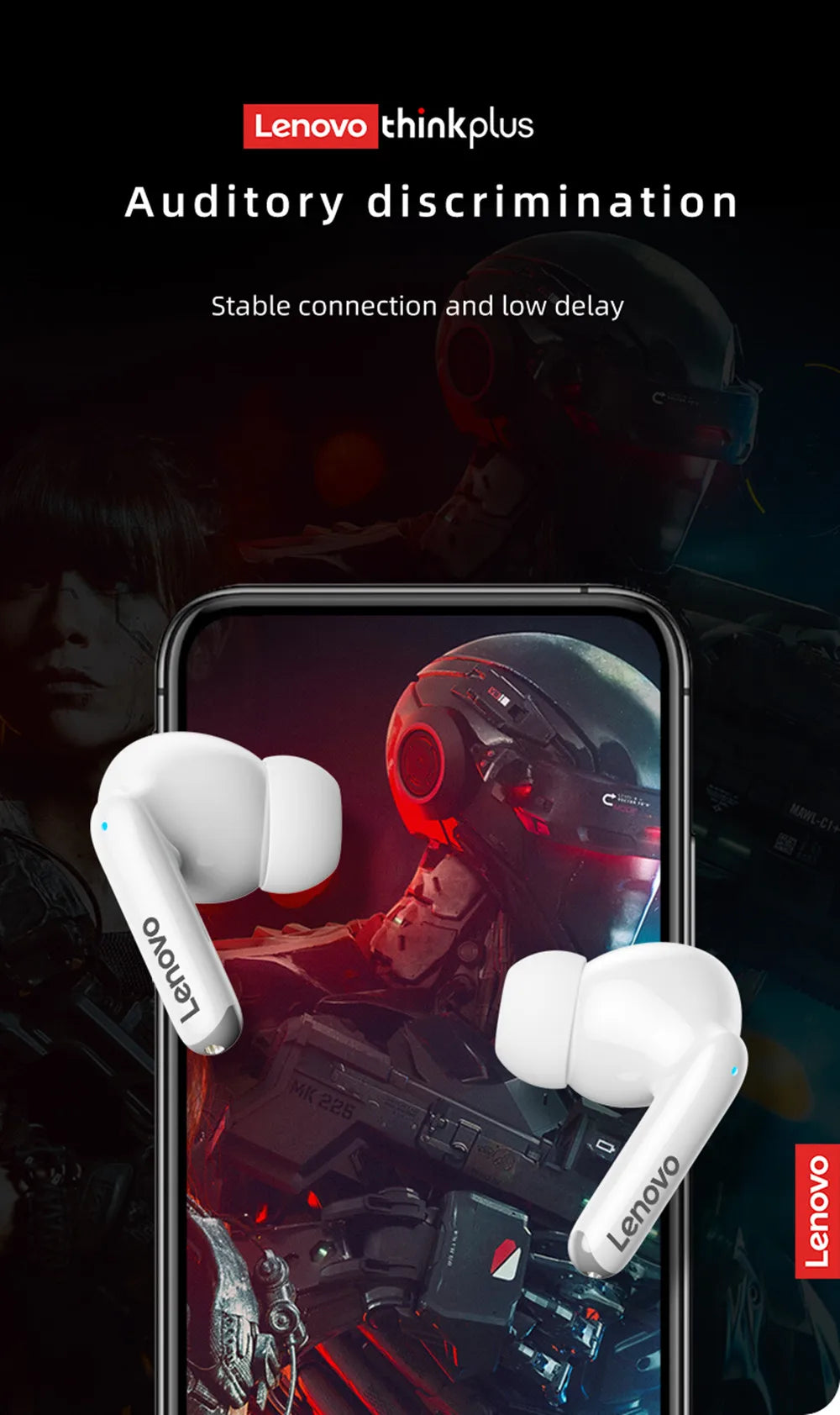 Lenovo XT88 TWS Wireless Earphones – Bluetooth 5.3, Dual MIC, Stereo Bass HIFI, Noise-Reducing Touch Control Earbuds