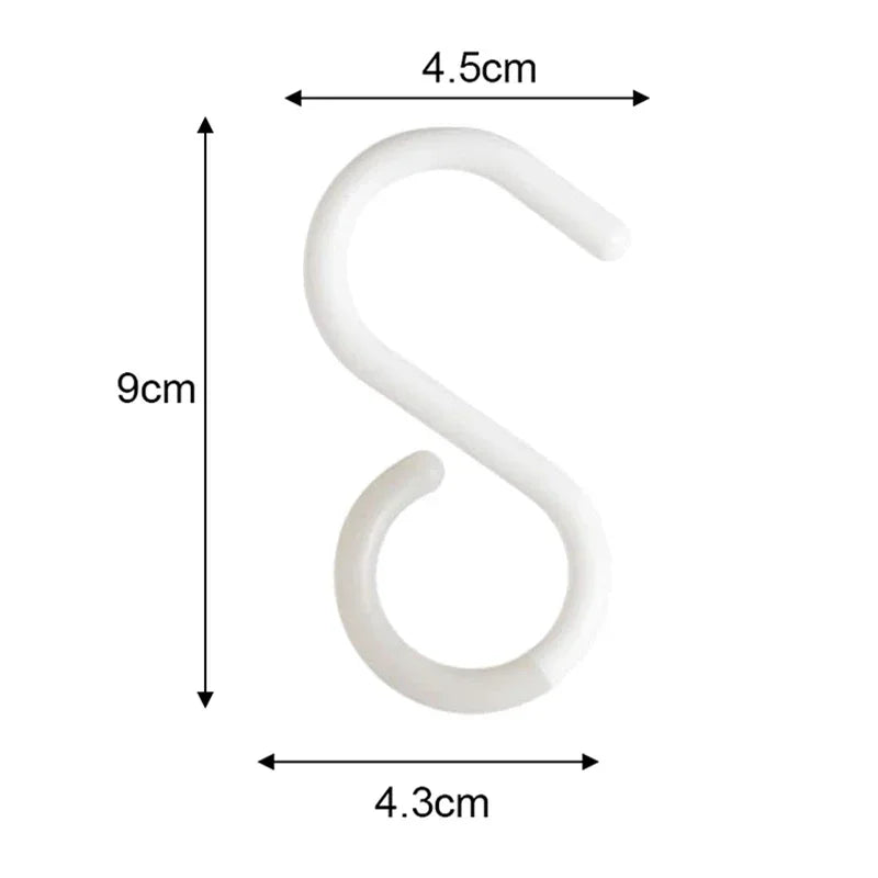 S-Shaped Multi-Purpose Hooks — Flexible Hanging Storage for Wardrobe & Kitchen Accessories