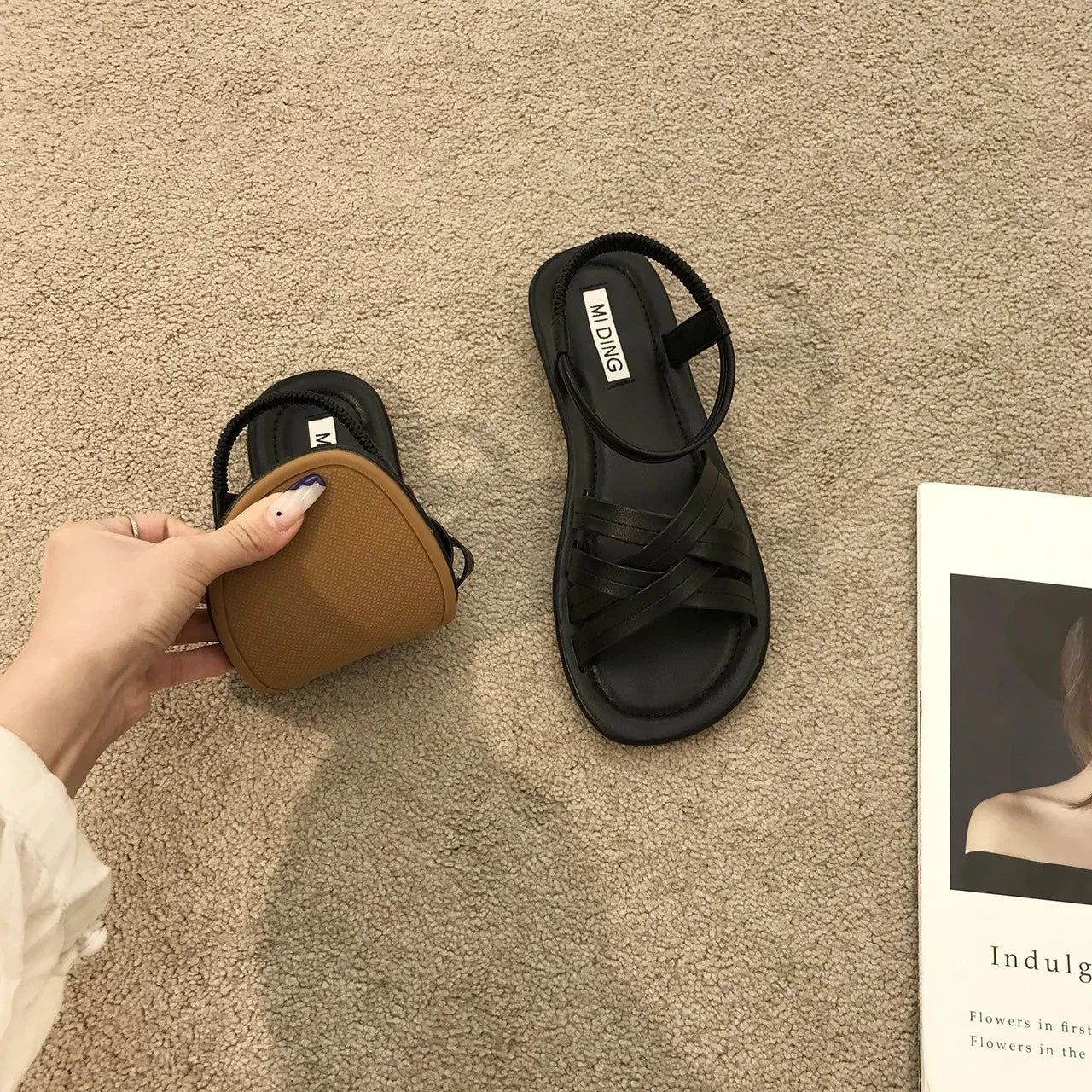 Women’s Classic Ankle Strap Sandals – Flat Soft Sole Summer Shoes, Casual Sandalias Mujer