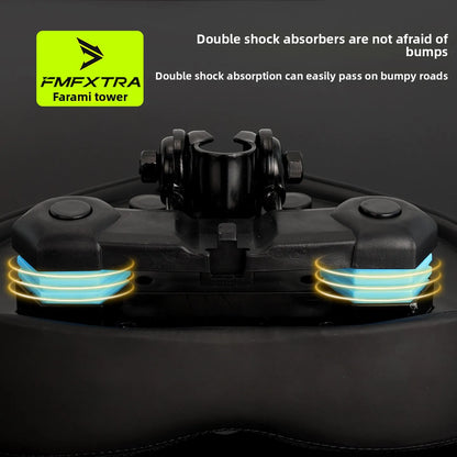 Bike Seat Cushion - Wide Padded Bicycle Saddle Cover for Men & Women, Compatible with City, Electric, Stationary & Peloton Bikes