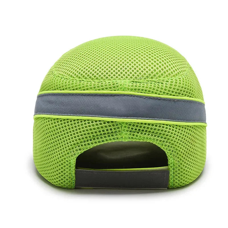 Red Work Safety Bump Cap - Protective Helmet with Hard ABS Inner Shell for Head Protection in Home, Work, and Factory