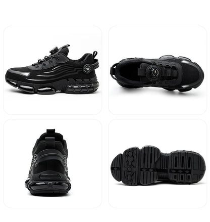 Rotating Button Men’s Safety Shoes – Anti-Smash & Anti-Puncture Work Boots, Fashion Sport Protective Footwear